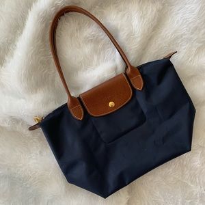 Longchamp Le Pliage Navy Small Shoulder Tote